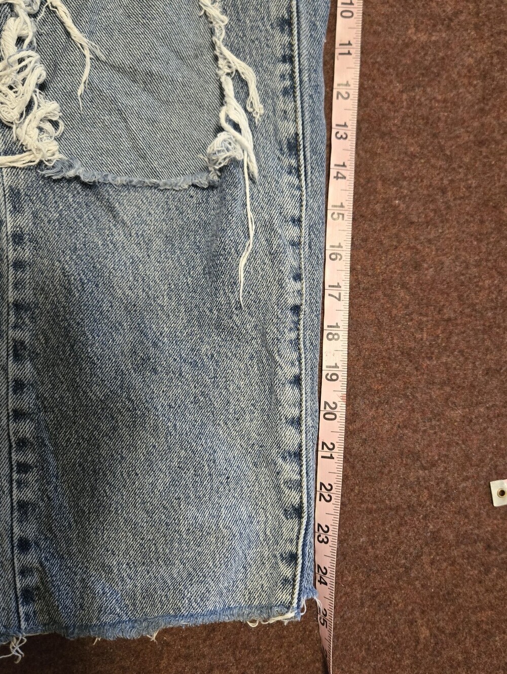 Y2K Pacific Sunwear Dad Jeans In Size 23 Ripped Distressed Acid Wash - Picture 12 of 13
